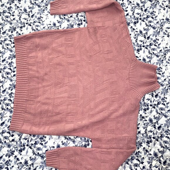 Kenneth Too! Dusty Rose Knitted Turtleneck Sweater – Size Large, 100% Acrylic - Picture 10 of 16